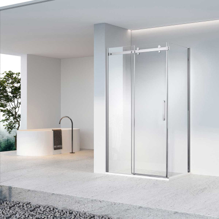 Душевой уголок Комо-Н (Como-N) VSR-4CN9015CL, 1500*900, хром, стекло прозрачное
