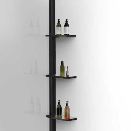 Душевая перегородка Волк-Ин (Walk-In) VSW-1WSL120CLB, 1200*2000, черный матовый, стекло прозрачное