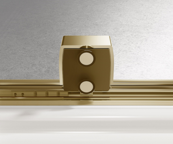 Душевая перегородка Волк-Ин (Walk-In) VSW-4WSL120CLG-L, левая, 1200*2000, брашир. золото, стекло прозрачное