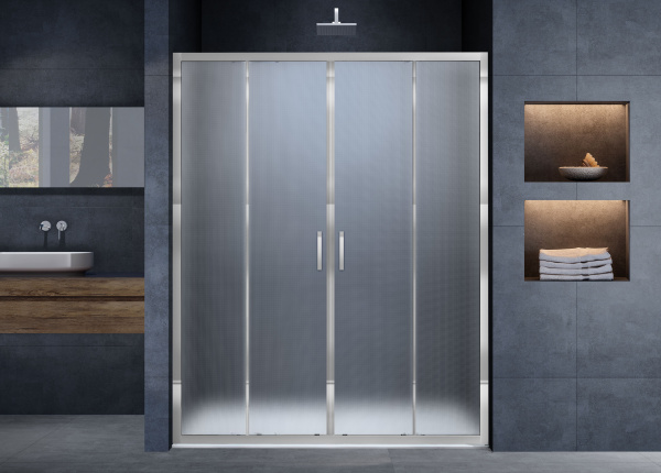 Душевая дверь Alpha VDS-3AL2160MT, 1600, хром, стекло текстурное Душевая дверь Alpha VDS-3AL2160MT, 1600, хром, стекло текстурное