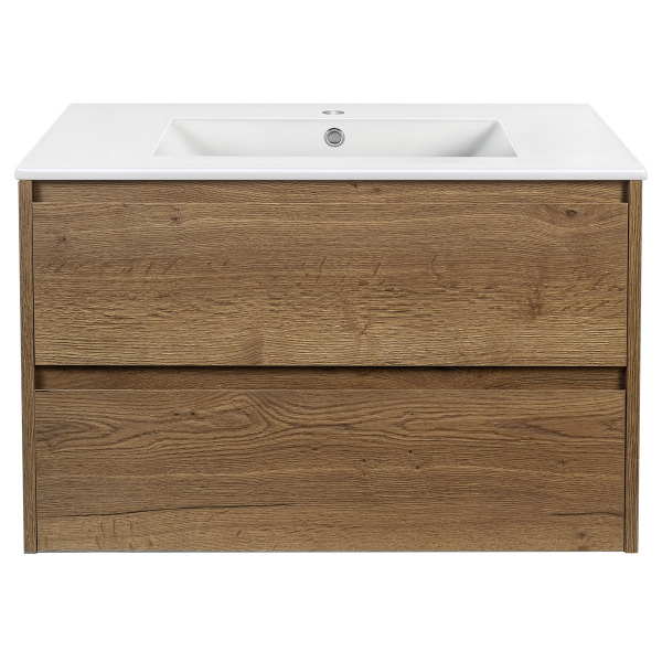 База под раковину Gio 800 подвесная, 2 выкатных ящика soft-close, T.Oak