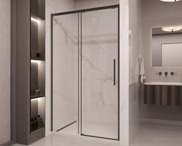 Душевая дверь Stella VDS-1ST130CLB, 1300, черный, стекло прозрачное Душевая дверь Stella VDS-1ST130CLB, 1300, черный, стекло прозрачное