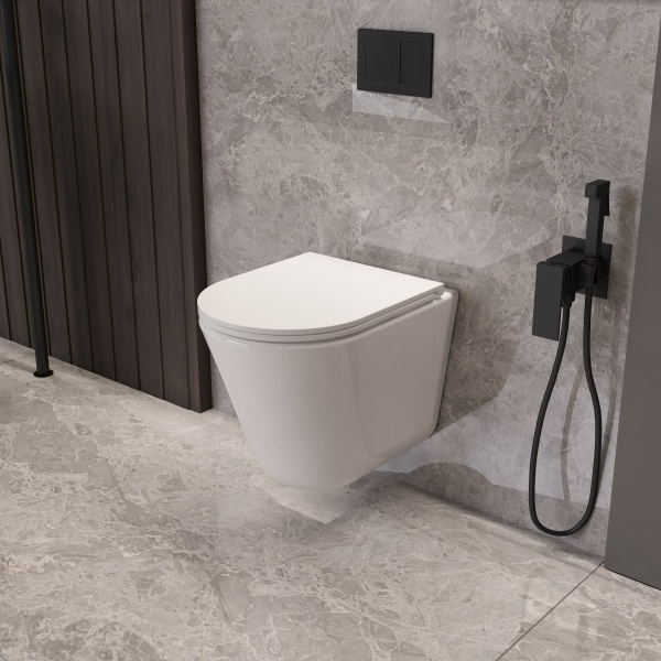 Унитаз подвесной Tornado Vito VT1-23T, полн. закрытый, цвет белый, ультратонкое soft-close сиденье