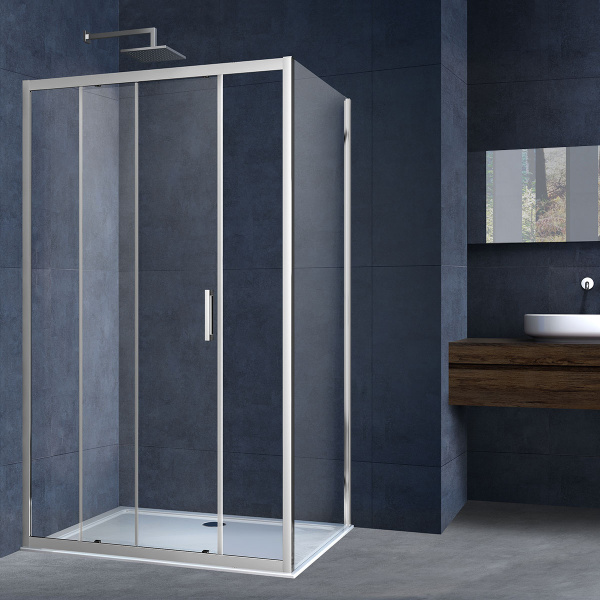 Душевой уголок Alpha VSR-3AL9015CL, 1500*900, хром, стекло прозрачное Душевой уголок Alpha VSR-3AL9015CL, 1500*900, хром, стекло прозрачное