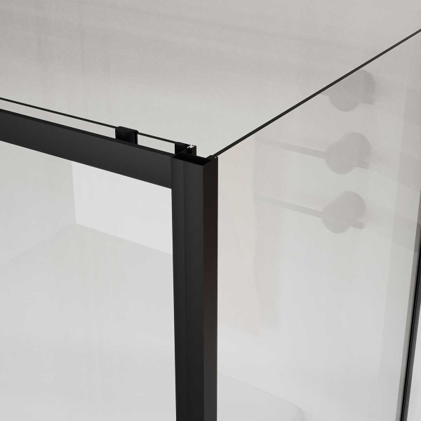 Душевой уголок City VSR-5CT9012CLB, 1200*900, черный, стекло прозрачное  Душевой уголок City VSR-5CT9012CLB, 1200*900, черный, стекло прозрачное