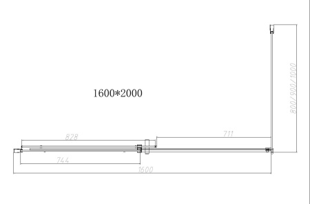 Душевой уголок Дайс (Dice) VSR-4D8016CLGM, 1600*800, вороненая сталь, стекло прозрачное