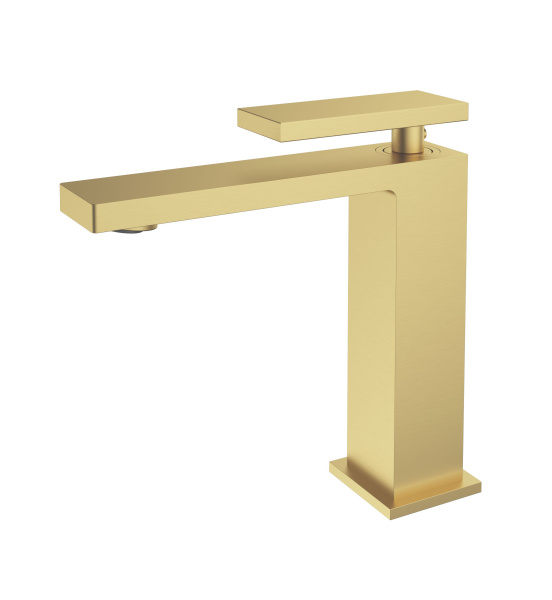 Смеситель для раковины Dice VBF-2DS1BG однорычажный, брашированное золото