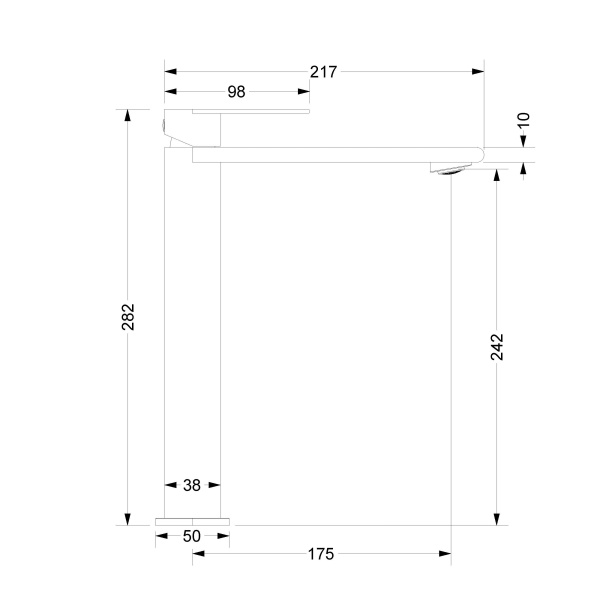 Смеситель для раковины Vogue (SS) VBF-2VS2MB однорычажный, черный матовый