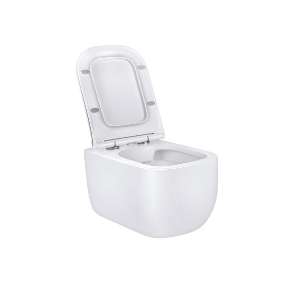 Унитаз подвесной Form VT1-35 безободковый, цвет белый, ультратонкое soft-close сиденье