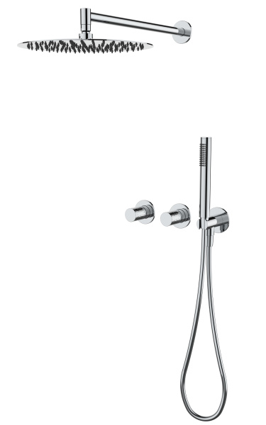 Душевой комплект Aura VSFW-6AU1CH встраиваемый, 2 режима, 30см S304 верх душ, хром