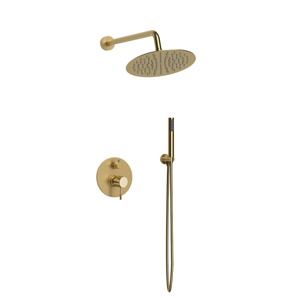 Душевой комплект Desire VSFW-1D1BG встраиваемый, 2 режима, 25см S304 верх душ, брашированное золото