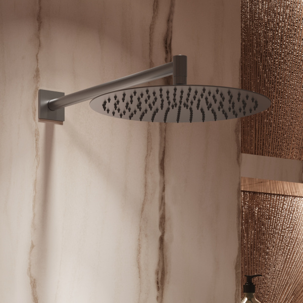 Душевой комплект Alto VSFW-6AL1GM встраиваемый, 2 режима, 30см S304 верх душ, вороненая сталь