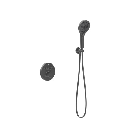 Душевой комплект Инспаер (Inspire) VSFW-3I22MT5GM встраиваемый, термостат, двухрежимный, вороненая сталь