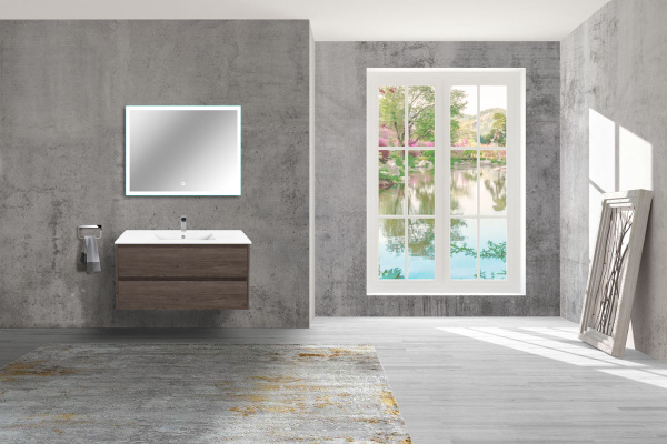 База под раковину Gio 1000 подвесная, 2 выкатных ящика soft-close, R.Oak