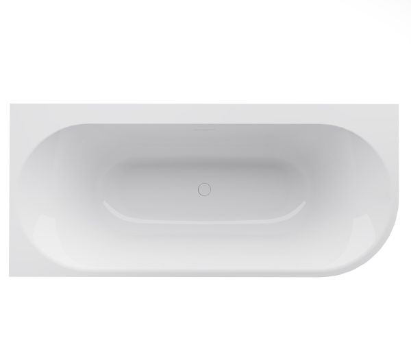 Ванна акриловая Vincea VBT-704-1800-L, 1800*800*585, цвет белый, левая, щелевой перелив, слив белый