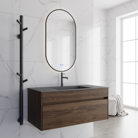 База под раковину Кьяра (Chiara) 1000 подвесная, 1 выкатной ящик микролифт, Дуб Чарльстон (C.Oak)