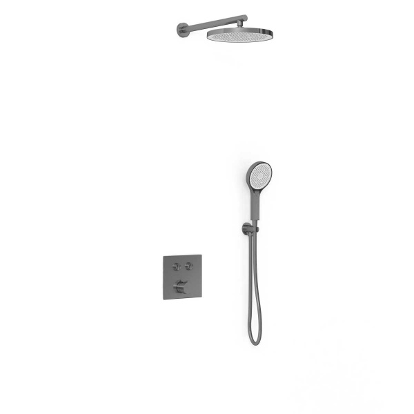 Душевой комплект VSFW-4212GM встраиваемый, двухрежимный, вороненая сталь