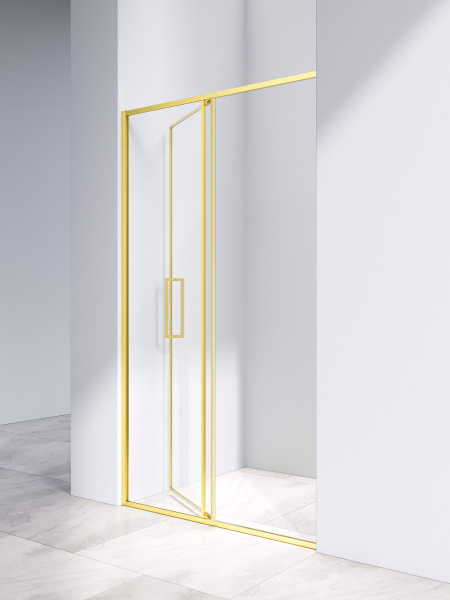 Душевая дверь Slim 8mm VDP-4SL120CLG, брашированное золото, стекло прозрачное Душевая дверь Slim 8mm VDP-4SL120CLG, брашированное золото, стекло прозрачное