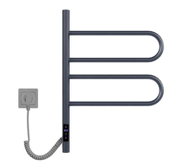 Полотенцесушитель электрический Vincea VTD-1R1CGE 44x60, графит, таймер