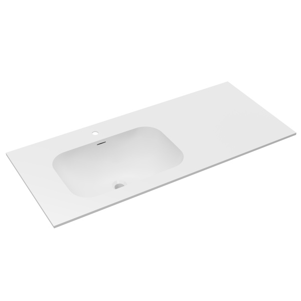 Раковина Elise VCB-4EL120MW-L, Corian левая, цвет белый матовый