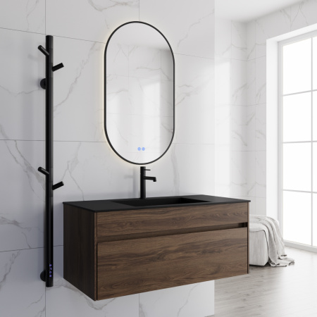 База под раковину Кьяра (Chiara) 1000 подвесная, 1 выкатной ящик микролифт, Дуб Чарльстон (C.Oak)