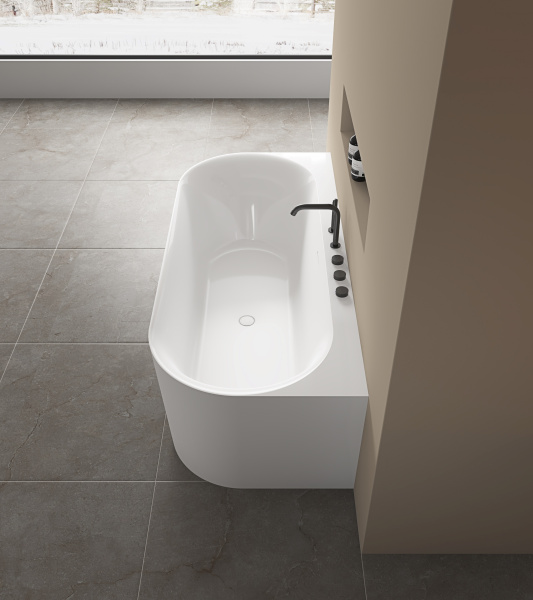 Ванна акриловая Vincea VBT-703-1800, 1800*800*585, цвет белый, щелевой перелив, слив белый