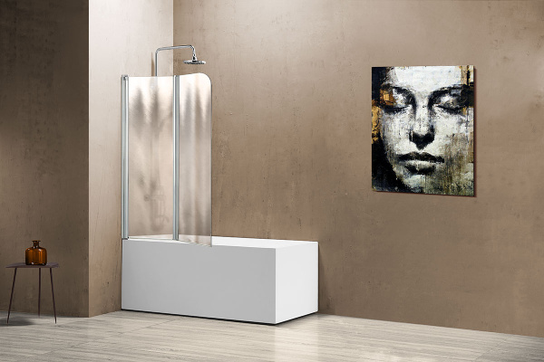 Душевая шторка на ванну VSB-12114CH-R, 1140*1400, хром, стекло шиншилла, правая