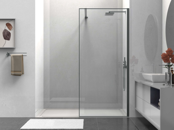 Душевая перегородка Walk-In VSW-1HS100CLGM, 1000*2000, вороненая сталь, стекло прозрачное Душевая перегородка Walk-In VSW-1HS100CLGM, 1000*2000, вороненая сталь, стекло прозрачное