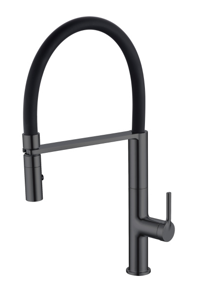 Смеситель для кухни Vincea VKF-114GM, вороненая сталь