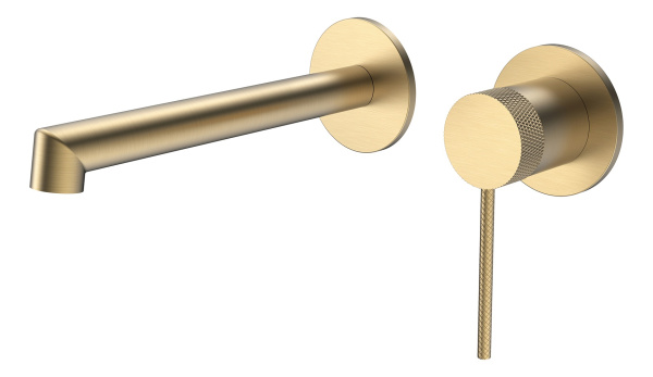 Смеситель для раковины Rim VBFW-2RM1BG встраиваемый однорычажный, брашированное золото