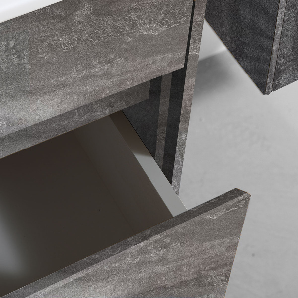 База под раковину Chiara 600 подвесная, 1 выкатной ящик soft-close, G.Stone