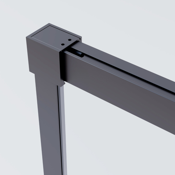 Душевая дверь Софт 2 (Soft 2) VDS-3SO2100CLGM, 1000, вороненая сталь, стекло прозрачное