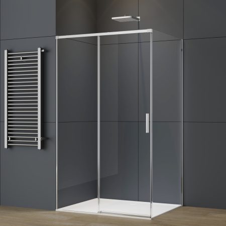 Душевой уголок Софт 2 (Soft 2) VSR-3SO28011CL, 1100*800, хром, стекло прозрачное