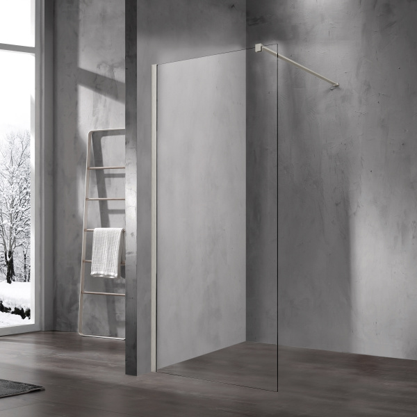 Душевая перегородка Walk-In VSW-1H600CLBN, 600*2000, брашированный никель, стекло прозрачное Душевая перегородка Walk-In VSW-1H600CLBN, 600*2000, брашированный никель, стекло прозрачное