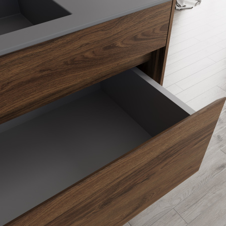 База под раковину Кьяра (Chiara) 1000 подвесная, 1 выкатной ящик микролифт, Дуб Чарльстон (C.Oak)