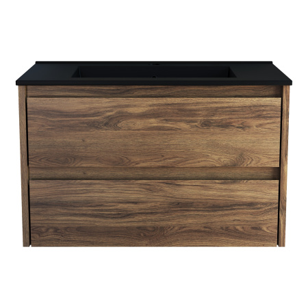 База под раковину Джио (Gio) 800 подвесная, 2 выкатных ящика микролифт, Дуб Чарльстон (C.Oak)