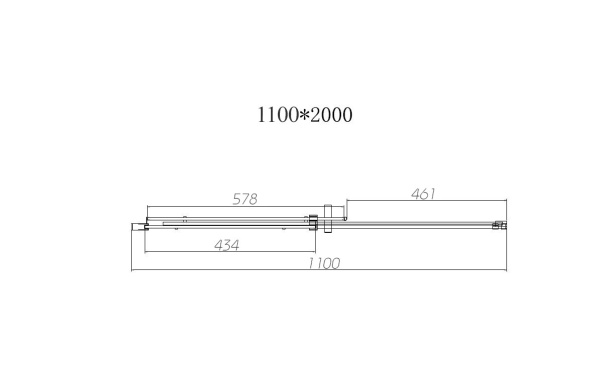 Душевая дверь Dice VDS-4D110CLB, 1100, черный, стекло прозрачное Душевая дверь Dice VDS-4D110CLB, 1100, черный, стекло прозрачное