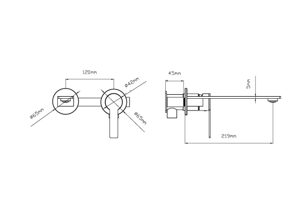 Смеситель для раковины Линеа (Linea) VBFW-4LN1BN встраиваемый, брашированный никель