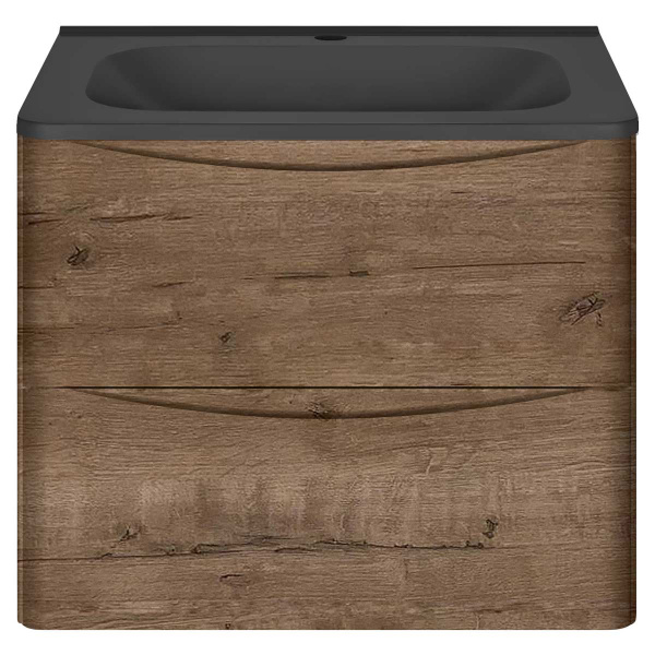 База под раковину Paola 600 подвесная, 2 выкатных ящика soft close, V.Oak