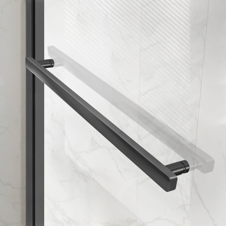 Душевой уголок Слим Софт (Slim Soft) VSR-1SS8011CLGM, 1100*800, вороненая сталь, стекло прозрачное