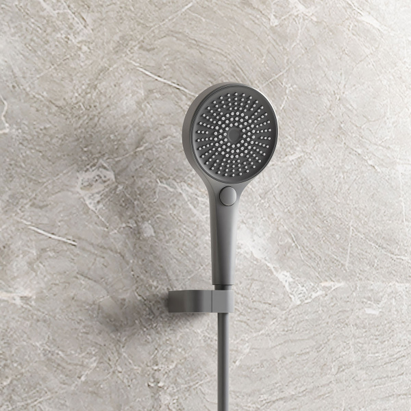 Душевой комплект Futura VSFW-2F12TGM термостатический встраиваемый, 3 режима, вороненая сталь