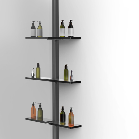 Душевая перегородка Волк-Ин (Walk-In) VSW-1HWS900MRGM, 900*2000, вороненая сталь, стекло зеркальное