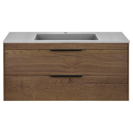 База под раковину Кьяра 2D (Chiara 2D) 1000 подвесная, 2 выкатных ящика микролифт, Дуб табак (T.Oak)