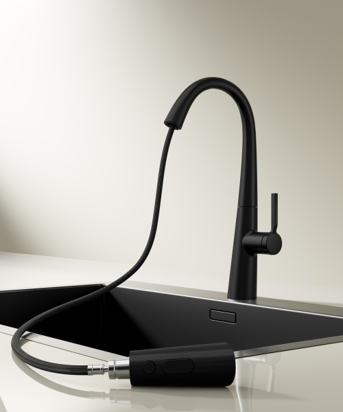 Смеситель для кухни Vincea VKF-176MB, черный