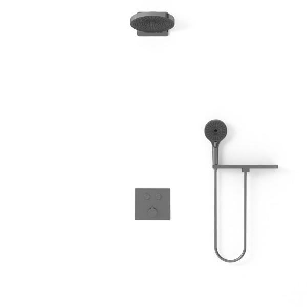 Душевой комплект Inspire VSFW-4I211RGM встраиваемый, двухрежимный, вороненая сталь