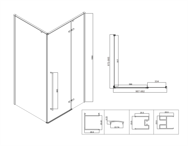 Душевой уголок Slim-N VSR-5SN1010CL, 1000*1000, хром, стекло прозрачное Душевой уголок Slim-N VSR-5SN1010CL, 1000*1000, хром, стекло прозрачное