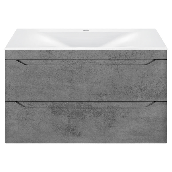 База под раковину Fine 800 подвесная, 2 выкатных ящика soft close, Beton