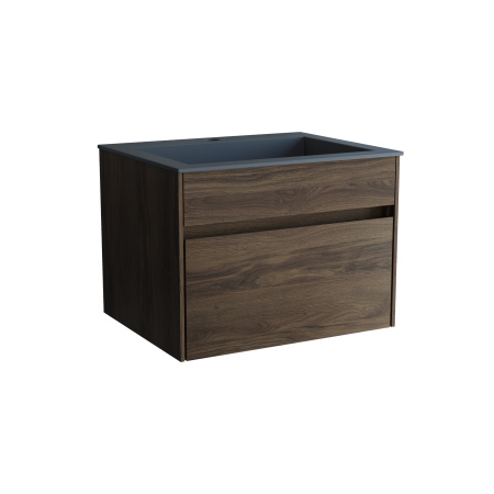 База под раковину Кьяра (Chiara) 600 подвесная, 1 выкатной ящик микролифт, Дуб Чарльстон (C.Oak)