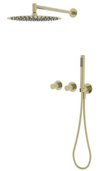 Душевой комплект Aura VSFW-6AU1BG встраиваемый, 2 режима, 30см S304 верх душ, браш.золото