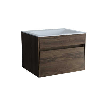 База под раковину Кьяра (Chiara) 600 подвесная, 1 выкатной ящик микролифт, Дуб Чарльстон (C.Oak)